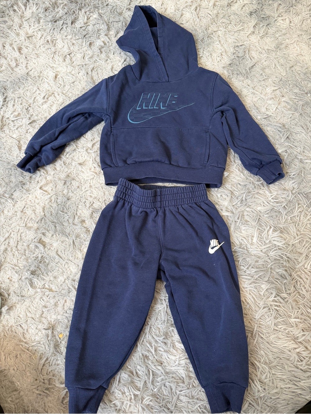 Nike Kids Navy Blue Hoodie & Joggers Set 2T toddler